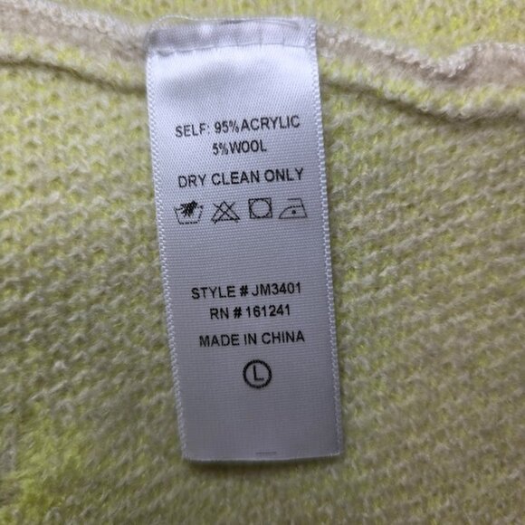 J. Marie Wool Blend Star Print Collared Sweater L - Picture 9 of 9